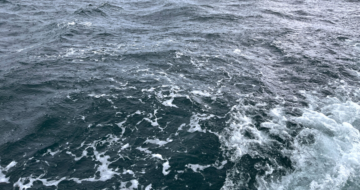 Rain on Sea on Way Back from Farne Islands, Northumberland